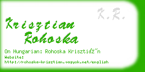 krisztian rohoska business card